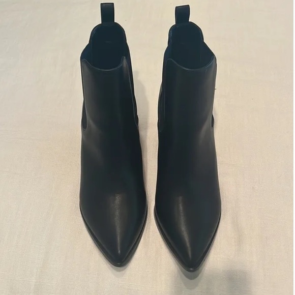 NEW ASOS RAID Vienna black heeled chelsea boots US 9 UK 7 Block Pointy - Picture 4 of 7